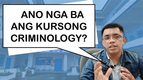 ano ang criminology tagalog